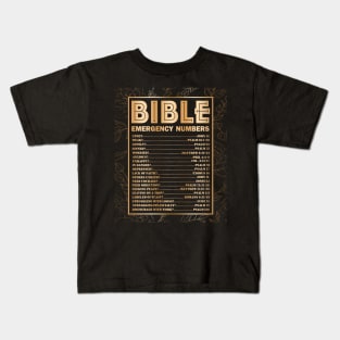 Emergency Bible Numbers Kids T-Shirt